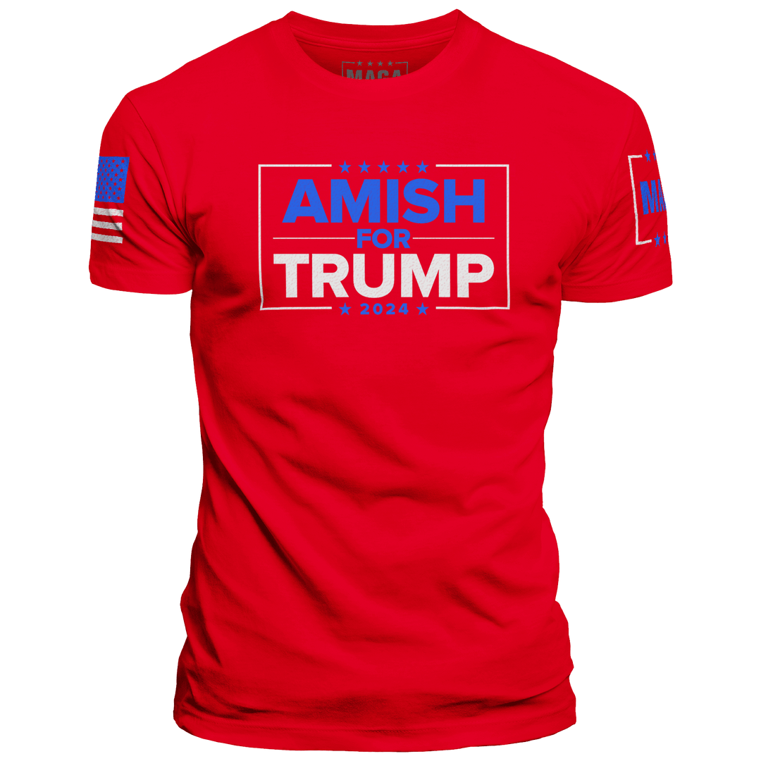 Red / XS Amish For Trump 2024 maga trump