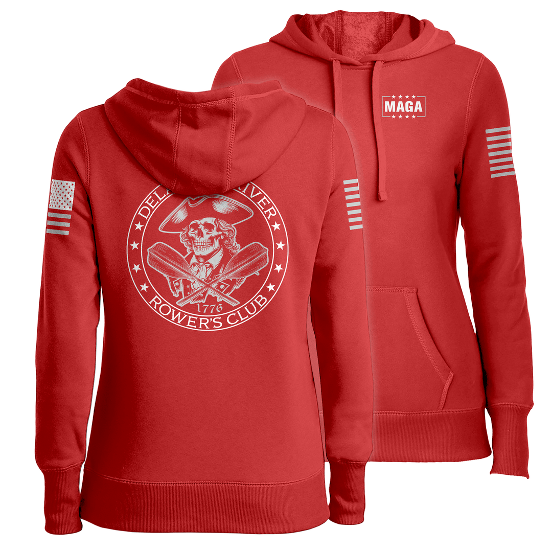 Red / XS Delaware River Rowers Club Ladies Hoodie maga trump