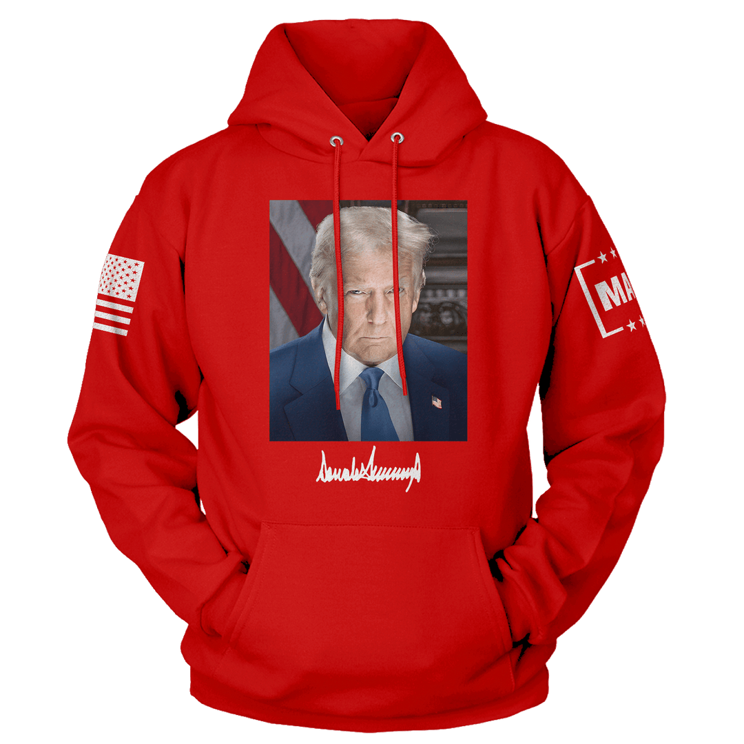 Red / XS DJT 2025 v1 Hoodie maga trump