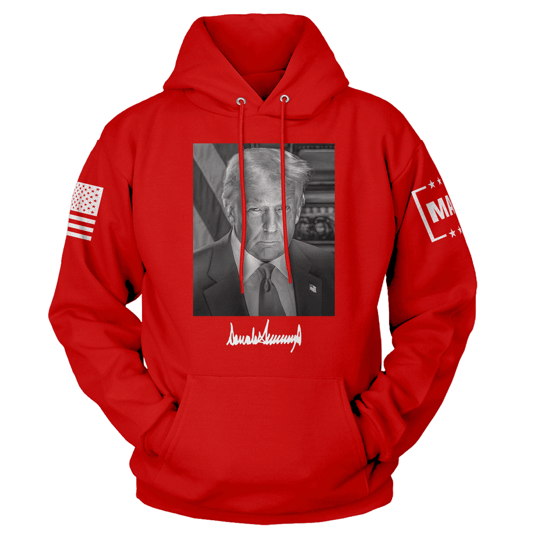 Red / XS DJT 2025 v2 Hoodie maga trump