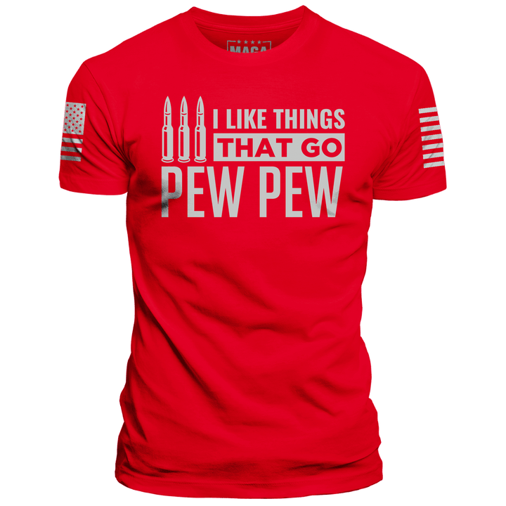 Red / XS I Like Things That Go Pew Pew maga trump