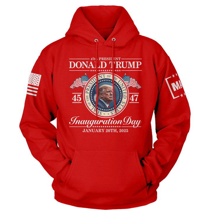 Red / XS Inauguration Day Hoodie maga trump