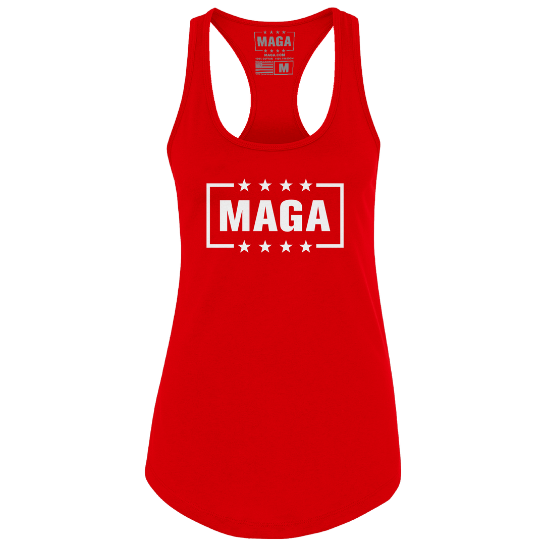 Red / XS MAGA Racerback Tank Top maga trump