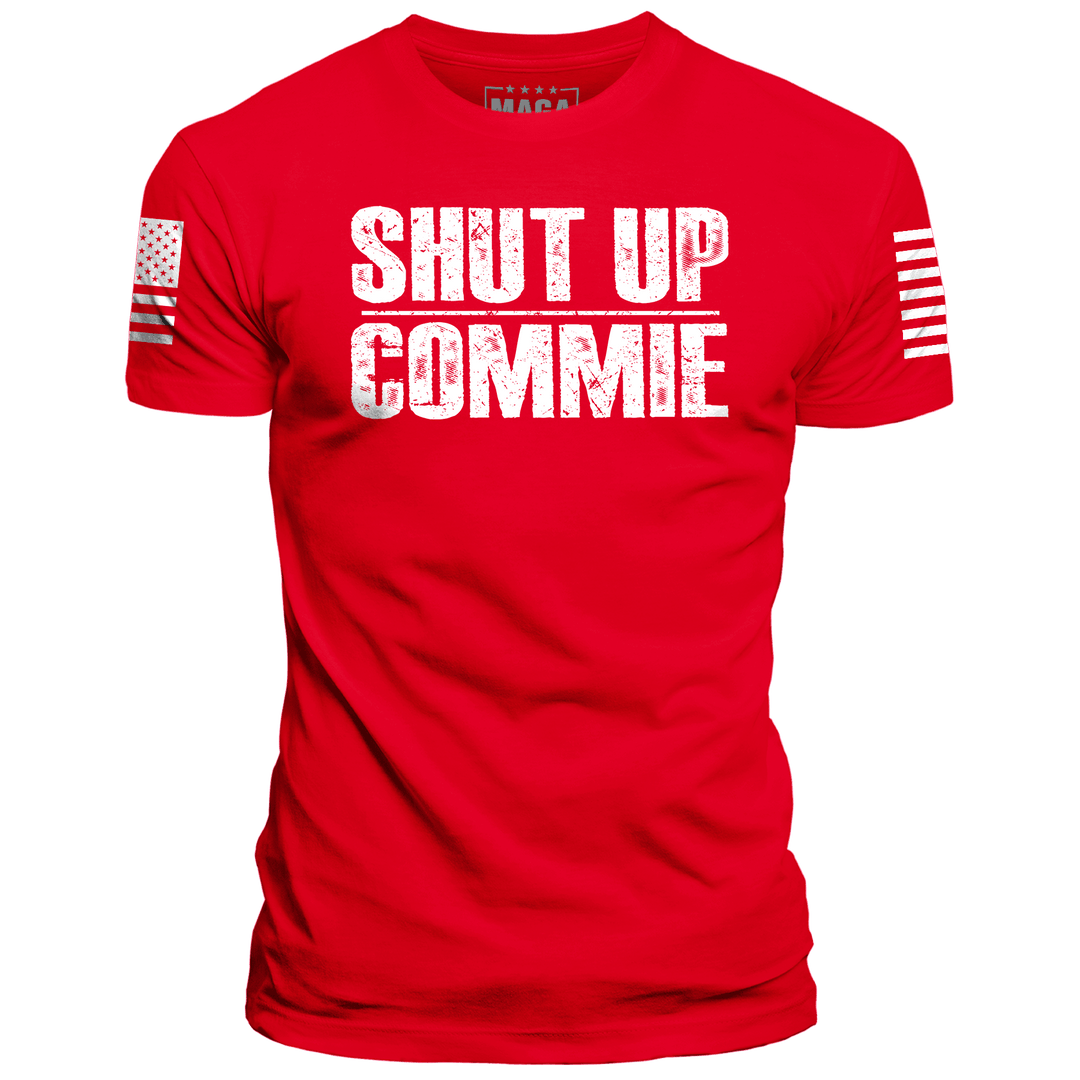 Red / XS Shut Up Commie maga trump