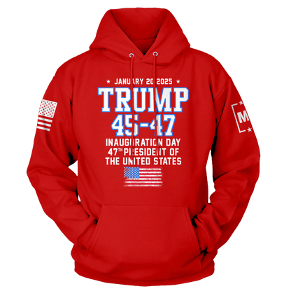 Red / XS TRUMP 45-47 Hoodie maga trump