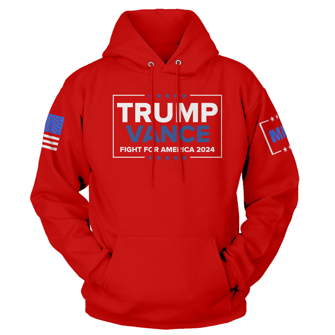 Red / XS Trump Vance - Fight Hoodie maga trump