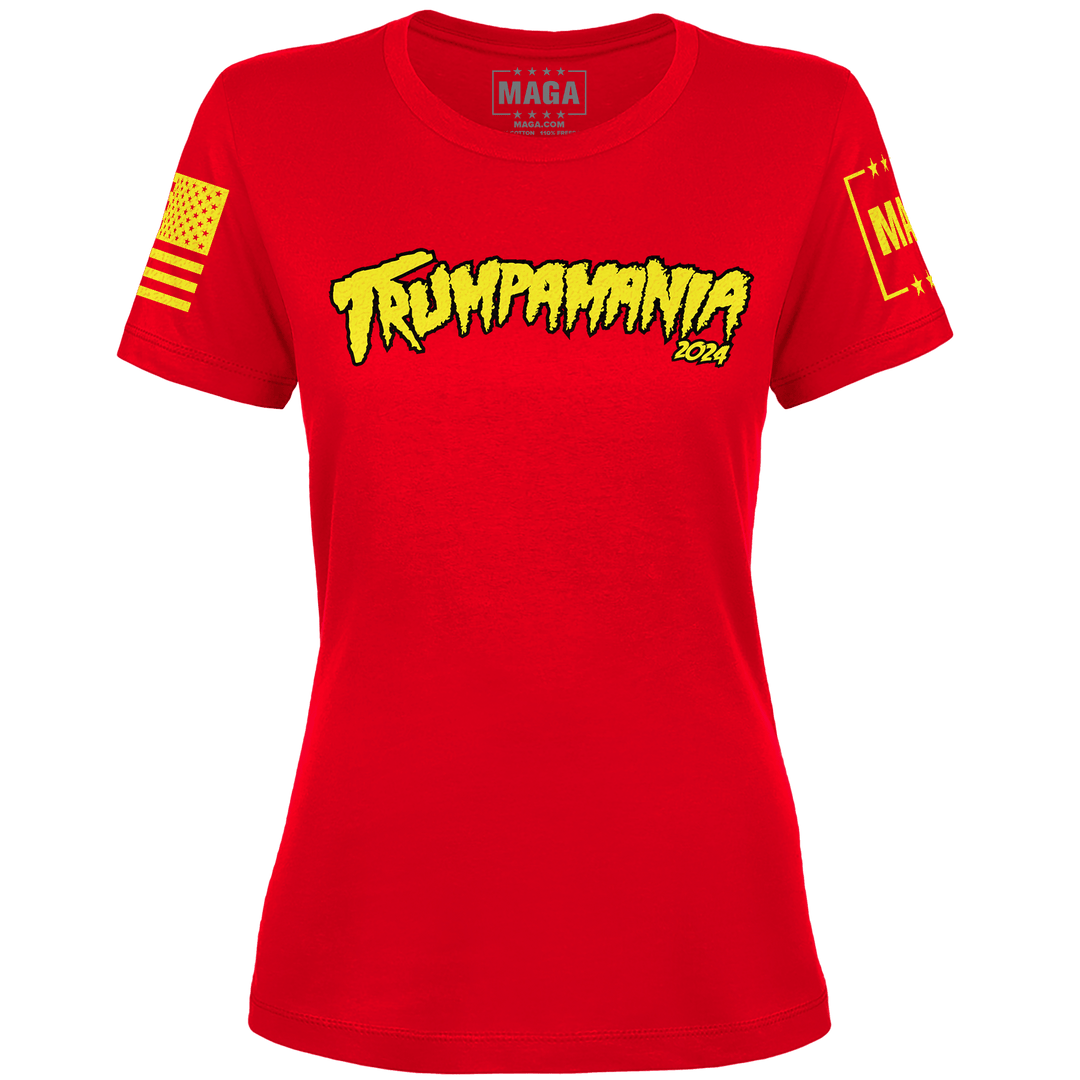 Red / XS Trumpamania 2024 Ladies Tee maga trump