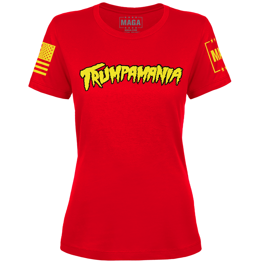 Red / XS Trumpamania Ladies Tee maga trump