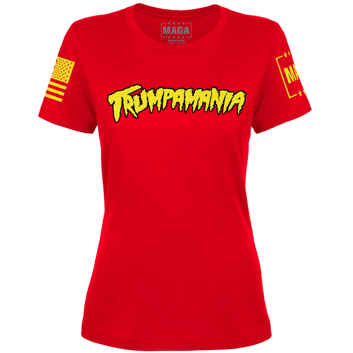 Red / XS Trumpamania Ladies Tee maga trump