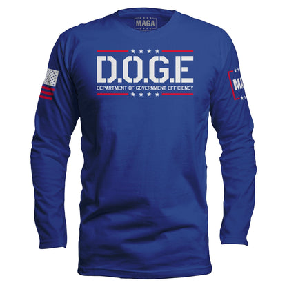 Royal Blue / S D.O.G.E Department Of Government Efficiency Long Sleeve maga trump