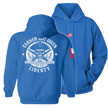 Royal Blue / S Earned Not Given Hoodie maga trump