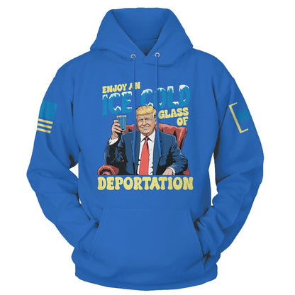 Royal Blue / S Ice Cold Deportation Hoodie maga trump