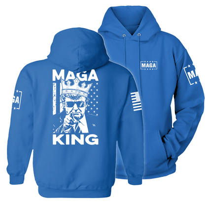 Royal Blue / S MAGA King Back Print Hoodie maga trump
