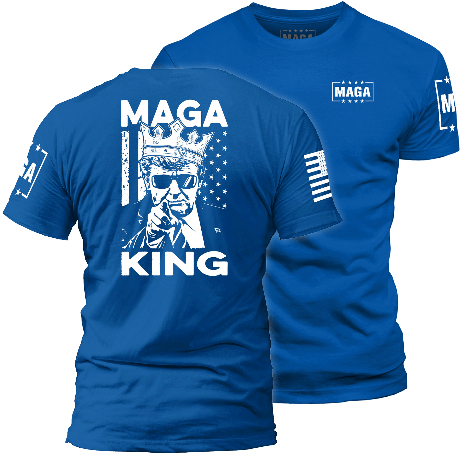 Royal Blue / S MAGA King Back Print maga trump