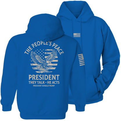 Royal Blue / S The People's Peace Hoodie maga trump