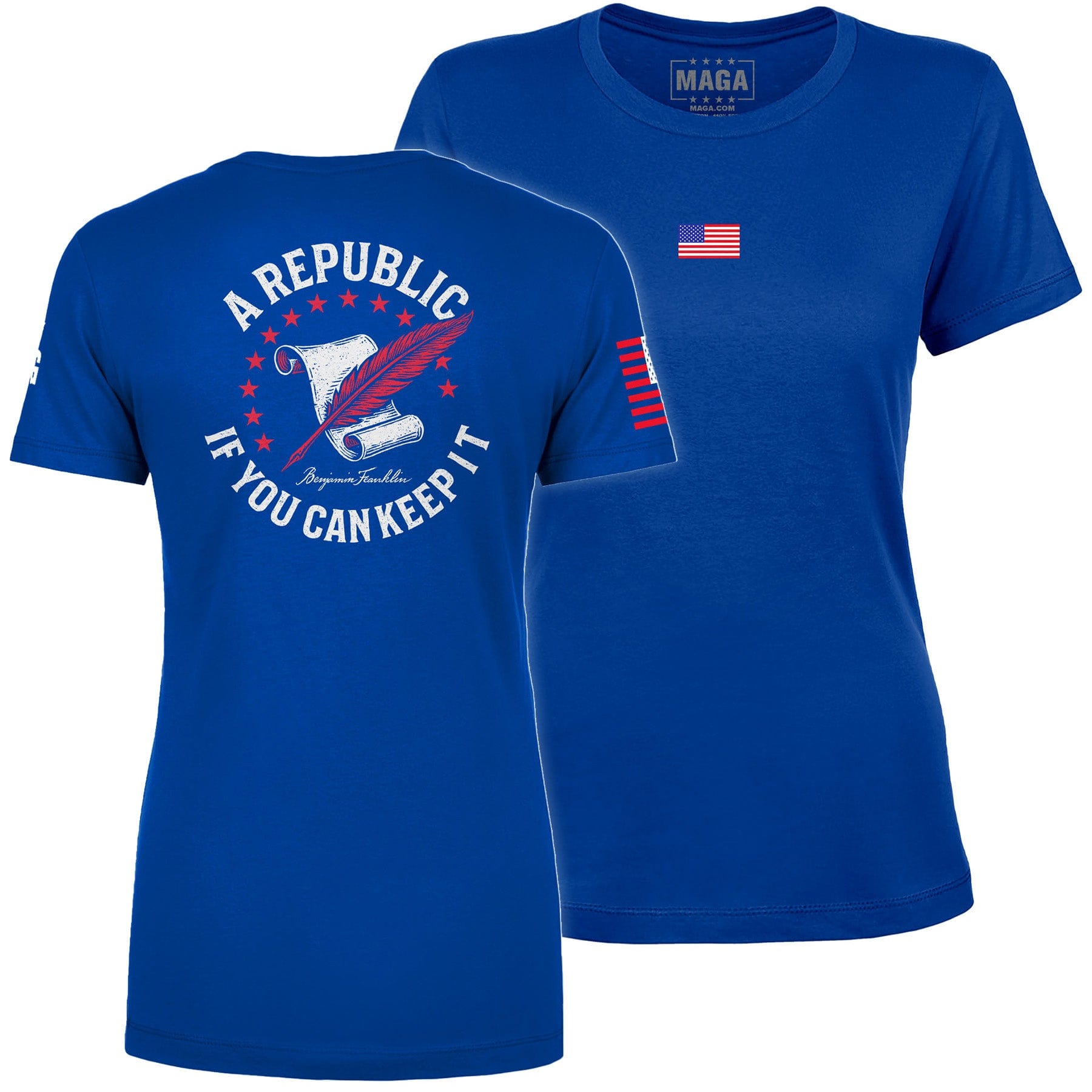 Royal / S A Republic if you can keep it Ladies Tee maga trump