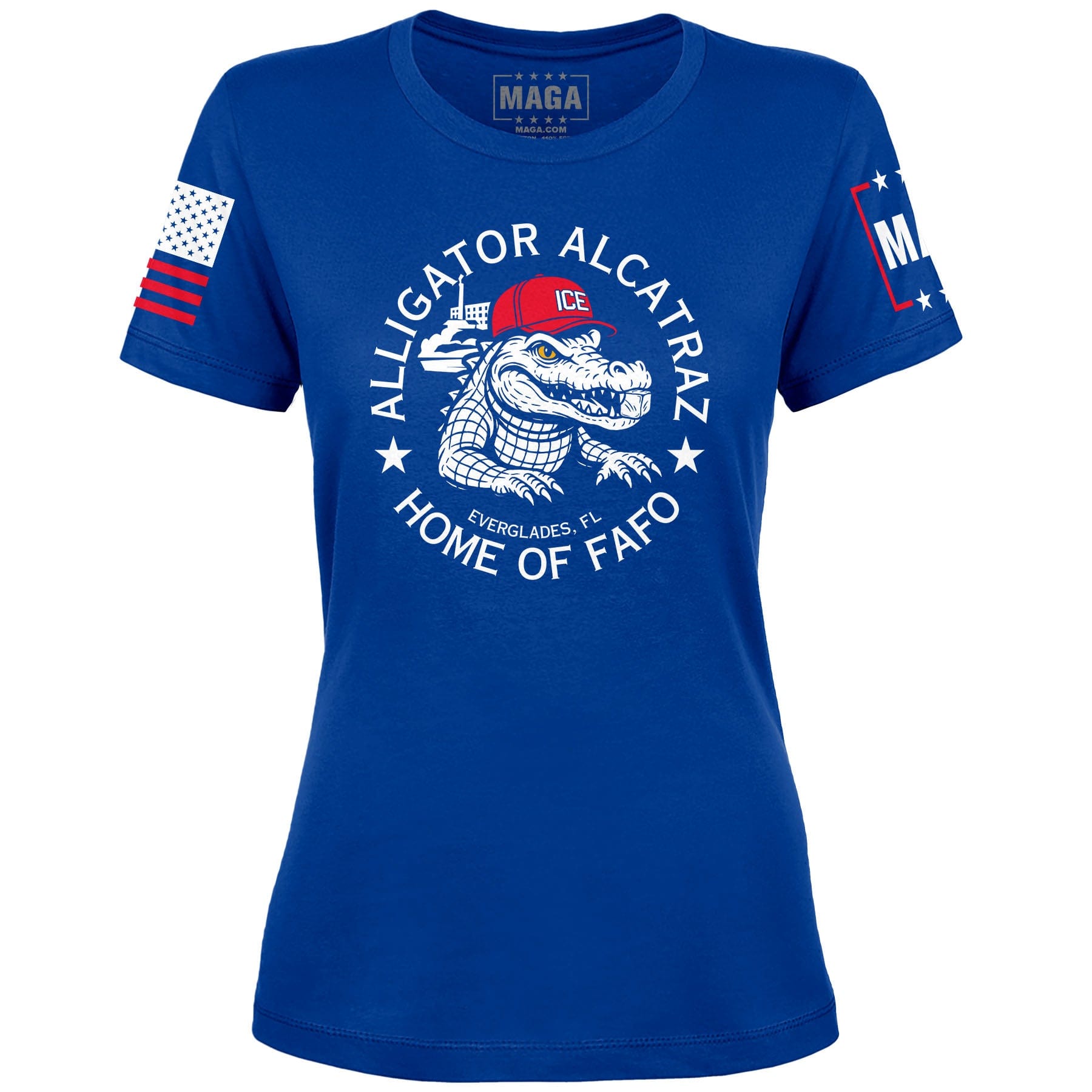 Royal / S Alligator Alcatraz - Home of FAFO Ladies Tee maga trump