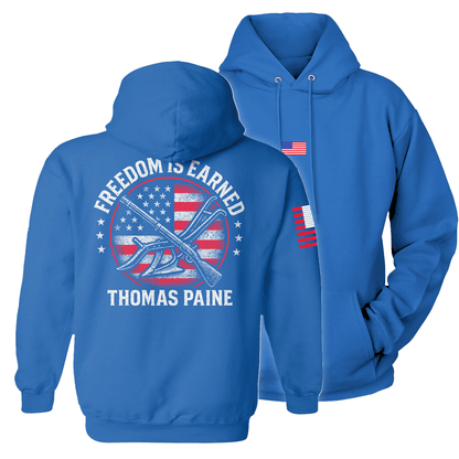 Royal / S Freedom is Earned Hoodie maga trump