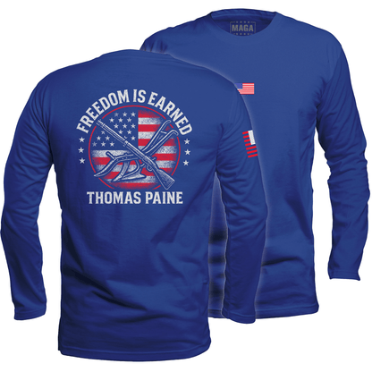 Royal / S Freedom is Earned Long Sleeve maga trump
