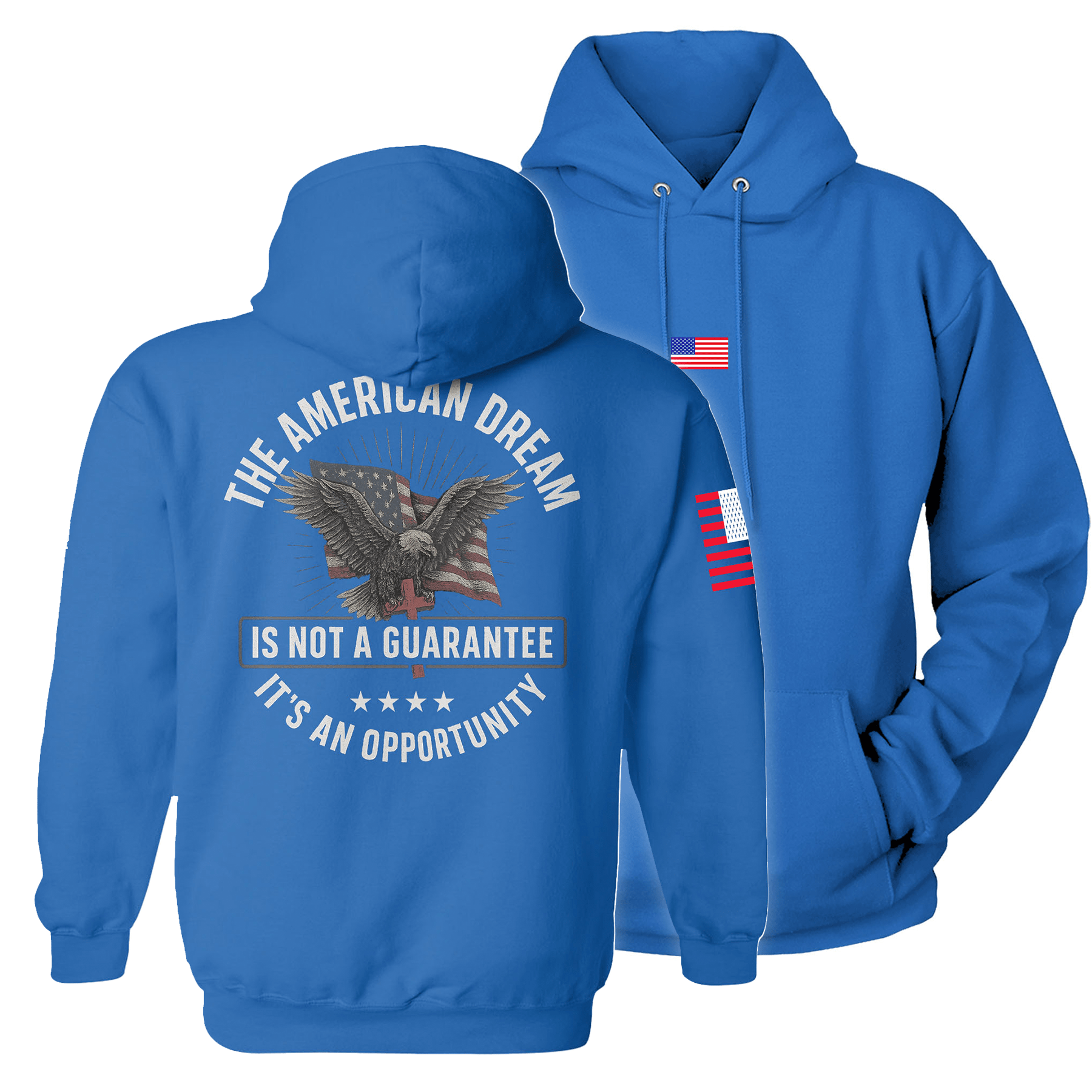 Royal / S The American Dream is not a Guarantee It's an Opportunity Hoodie maga trump