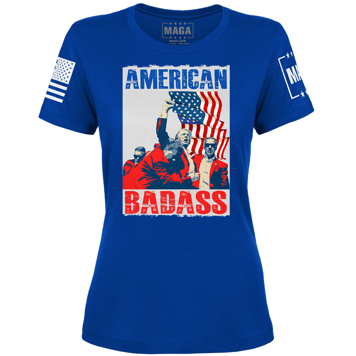 Royal / XS American Badass Ladies Tee maga trump