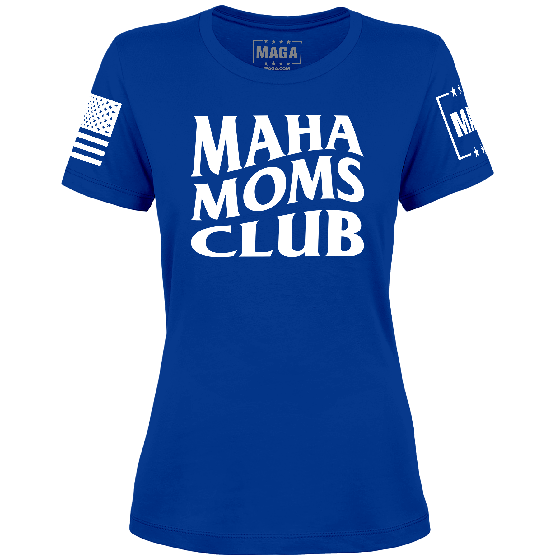 Royal / XS MAHA MOMS CLUB Ladies Tee maga trump