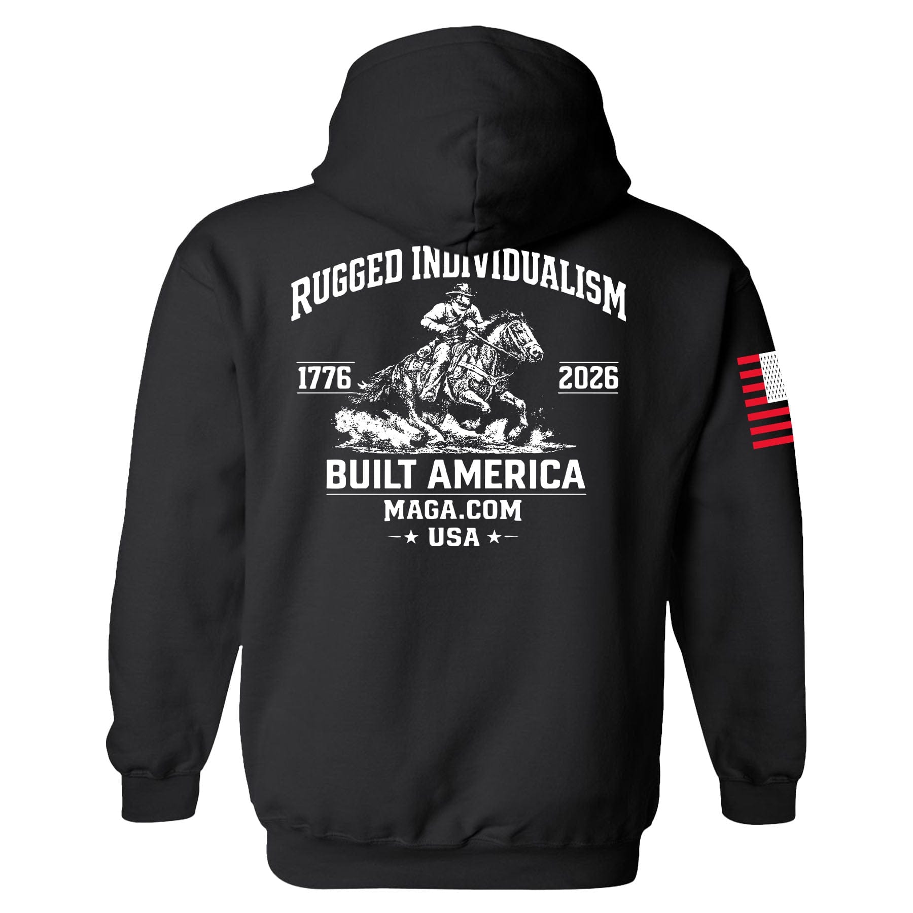 Rugged Individualism Built America Hoodie maga trump