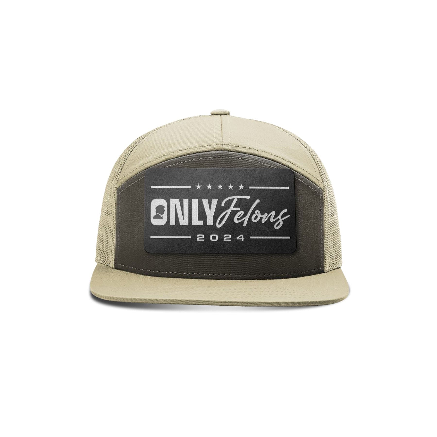 Only Felons 2024 Seven Panel Hat MAGA   Seven Panel Trucker Cap Brown Khaki Only Felons 2024 Seven Panel Hat Maga Trump 35995570110641 1800x1800 