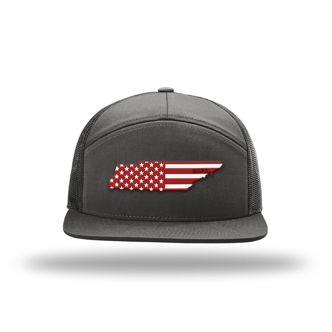 Seven-Panel Trucker Cap / Charcoal/ Black / OS Tennessee is MAGA Country Hat maga trump