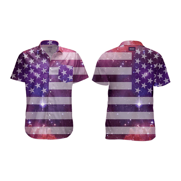 Space MAGA Button Up Shirt maga trump