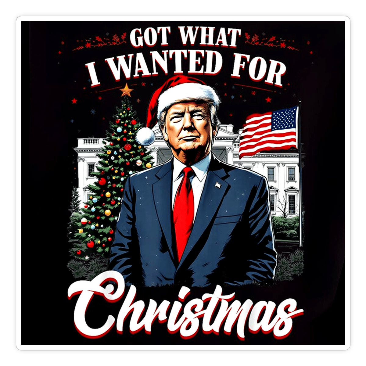 Sticker/Decal Got What I Wanted For Christmas Sticker maga trump