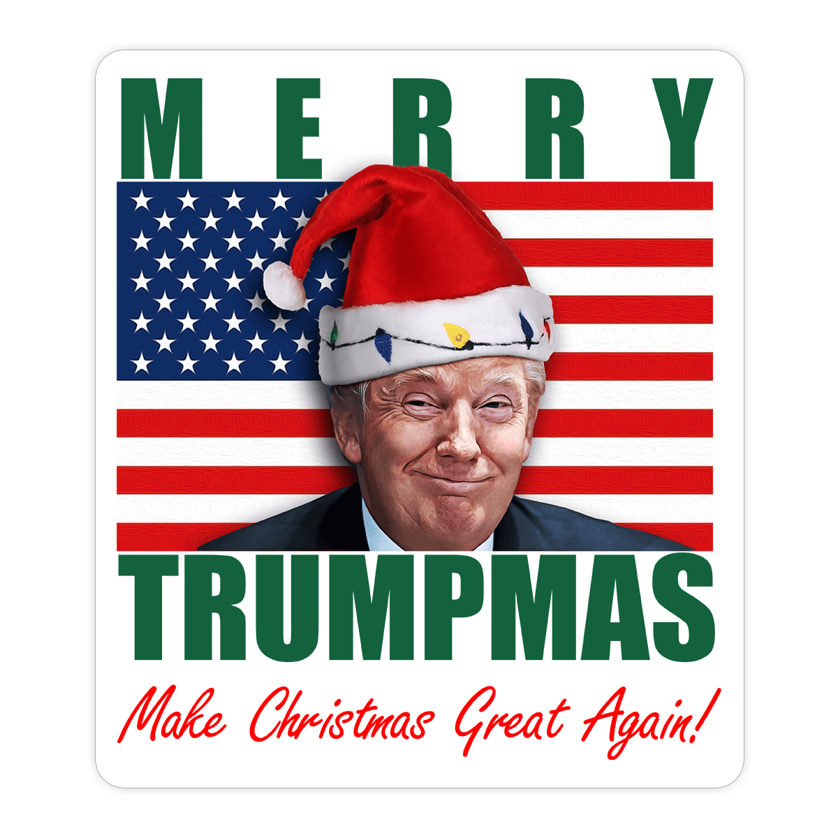 Sticker/Decal Merry Trumpmas V1 Sticker maga trump