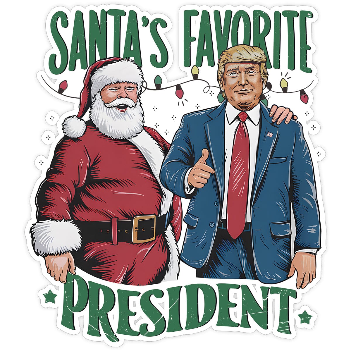 Sticker/Decal Santas Favorite President Sticker maga trump