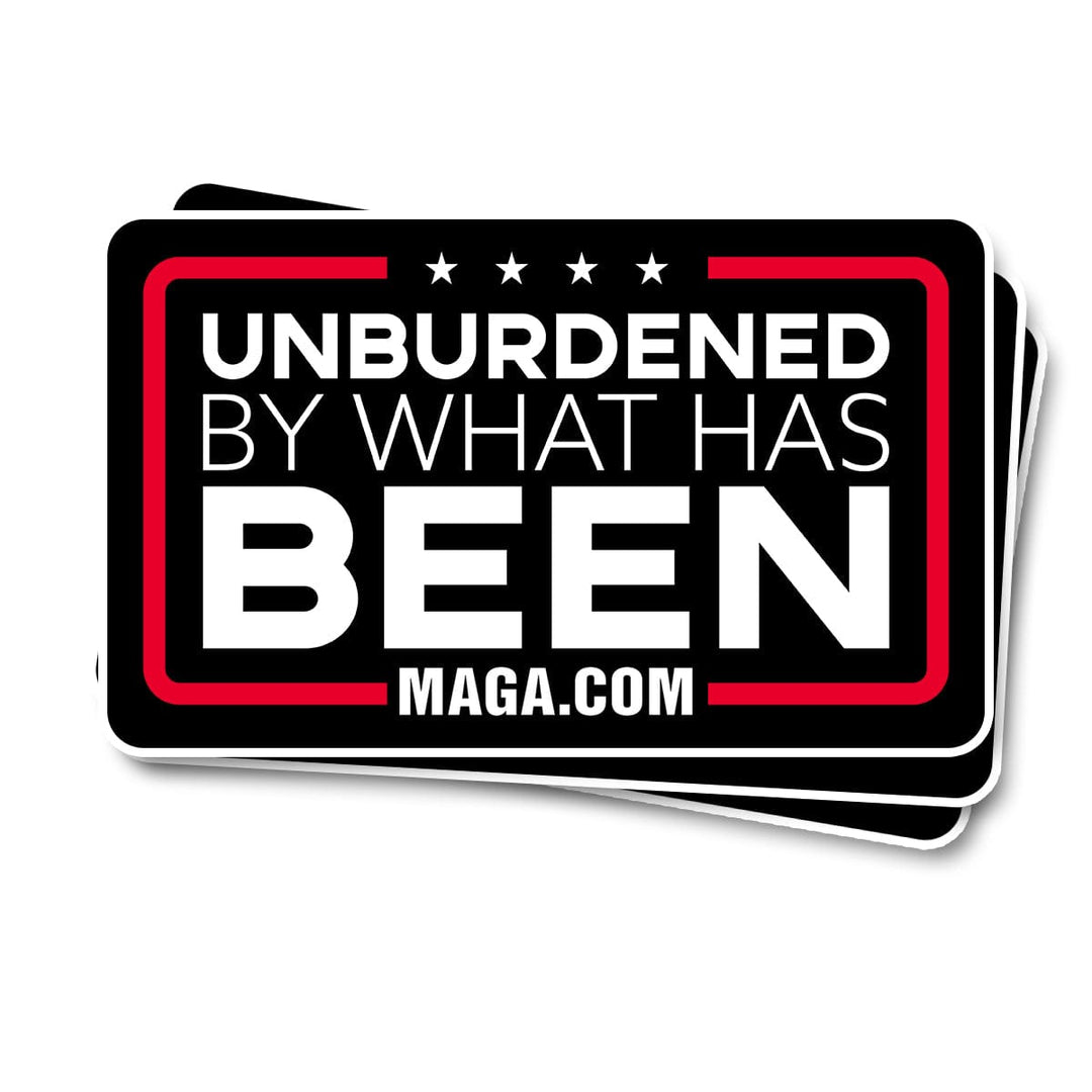 Sticker/Decal Unburdened By What has Been Sticker maga trump