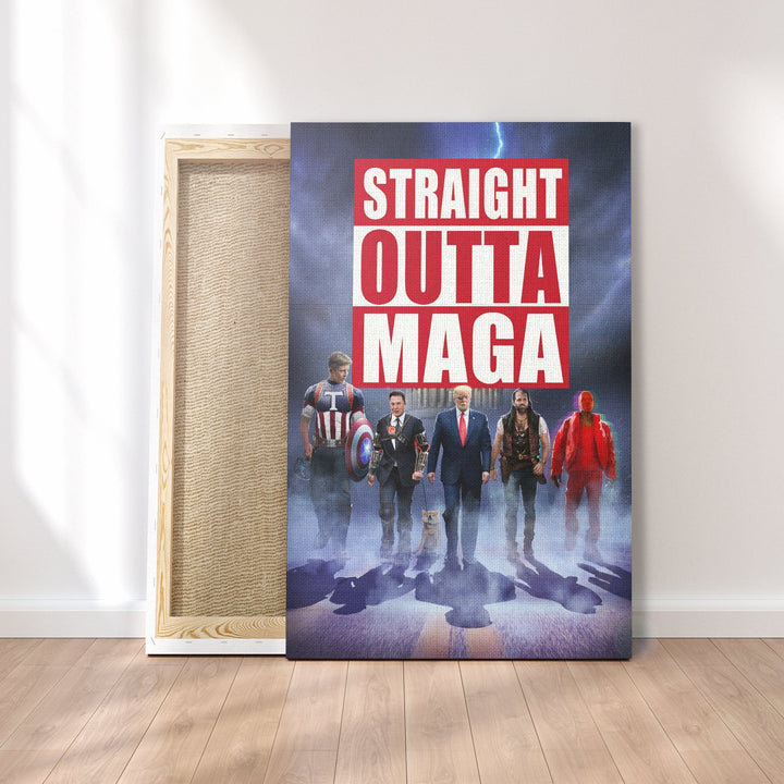 Straight Outta MAGA Canvas maga trump