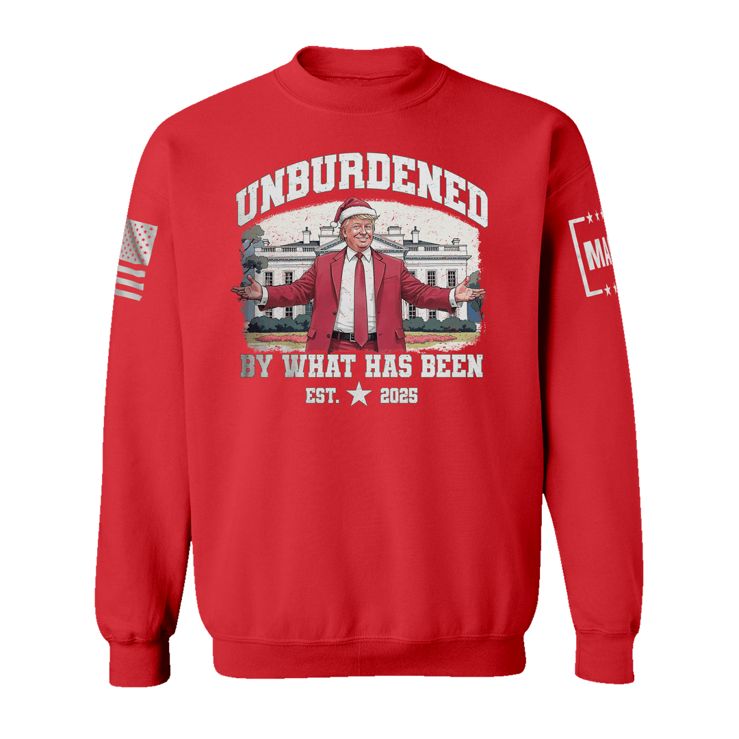 Sweatshirt / Red / XS Unburdened by What Has Been - Christmas maga trump