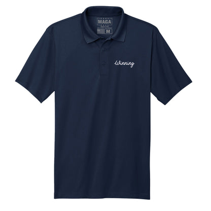 True Navy / S Winning Polo Shirt maga trump