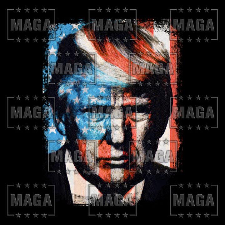 Trump Flag Face maga trump