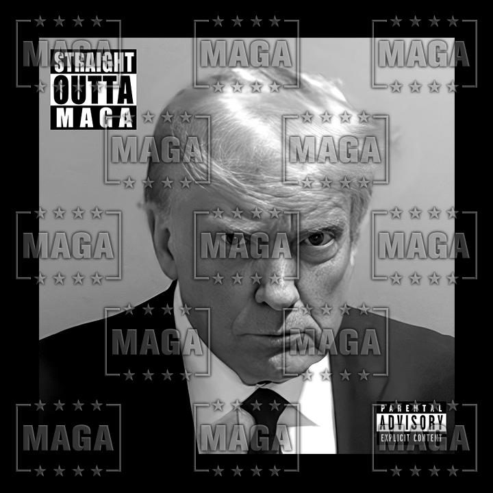 Trump Mug Shot - Straight Outta MAGA Hoodie maga trump