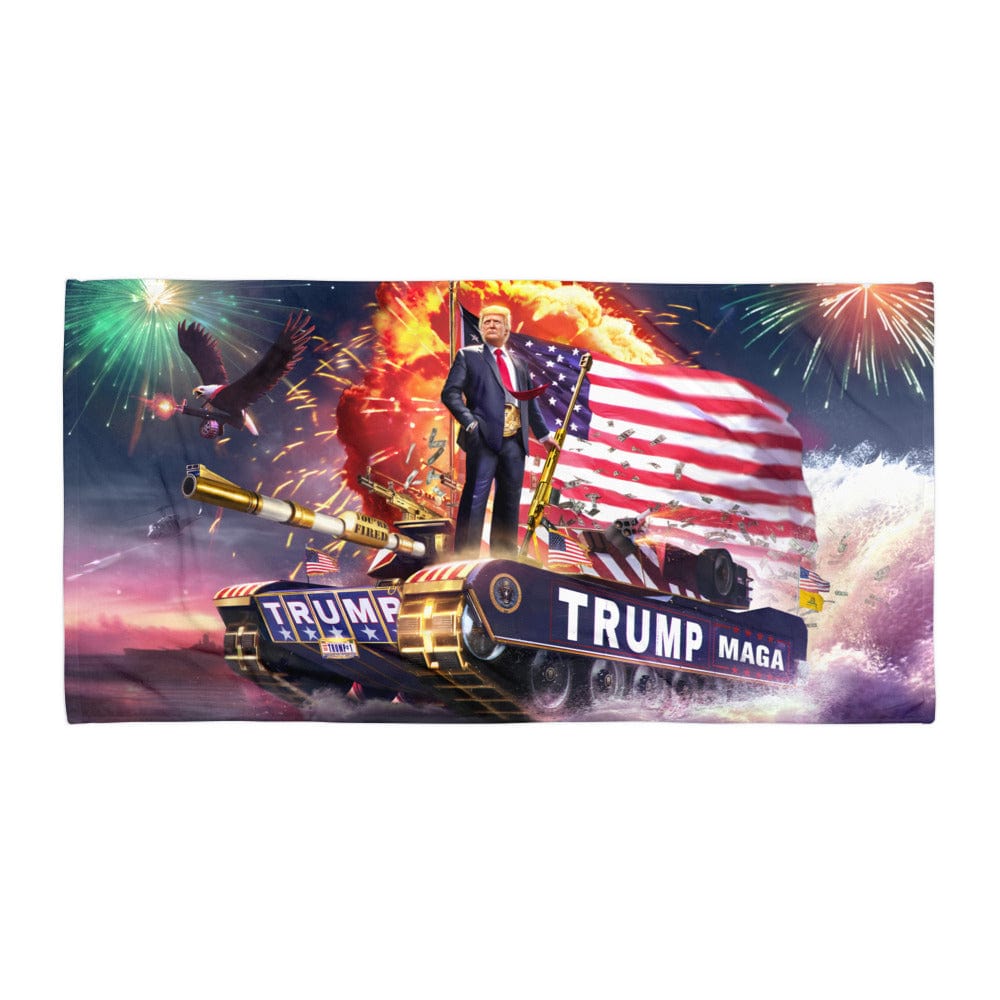 Trump Tank 2016 Revamped Beach Towel maga trump