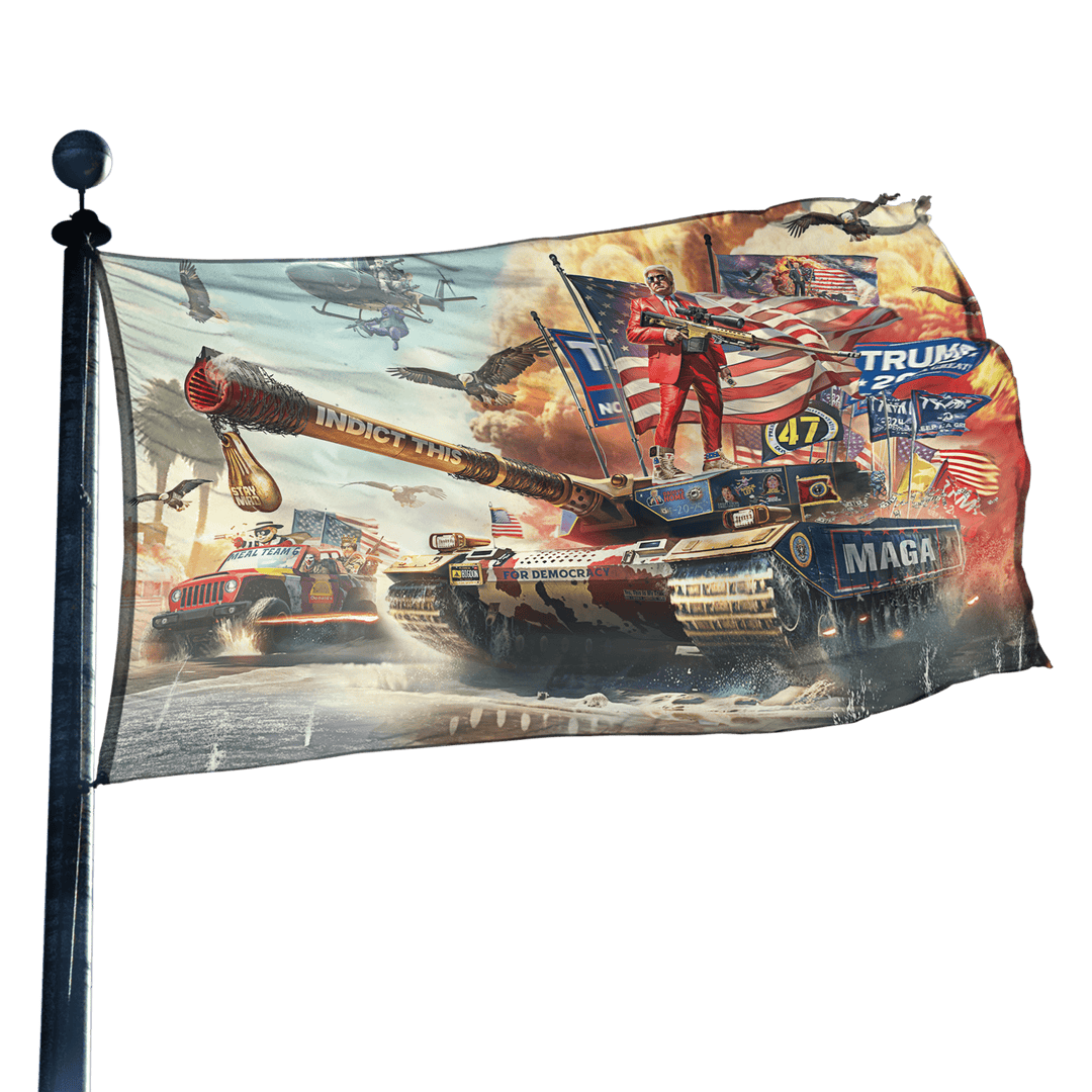 Trump Tank 2024 "INDICT THIS" Flag - Double Sided maga trump