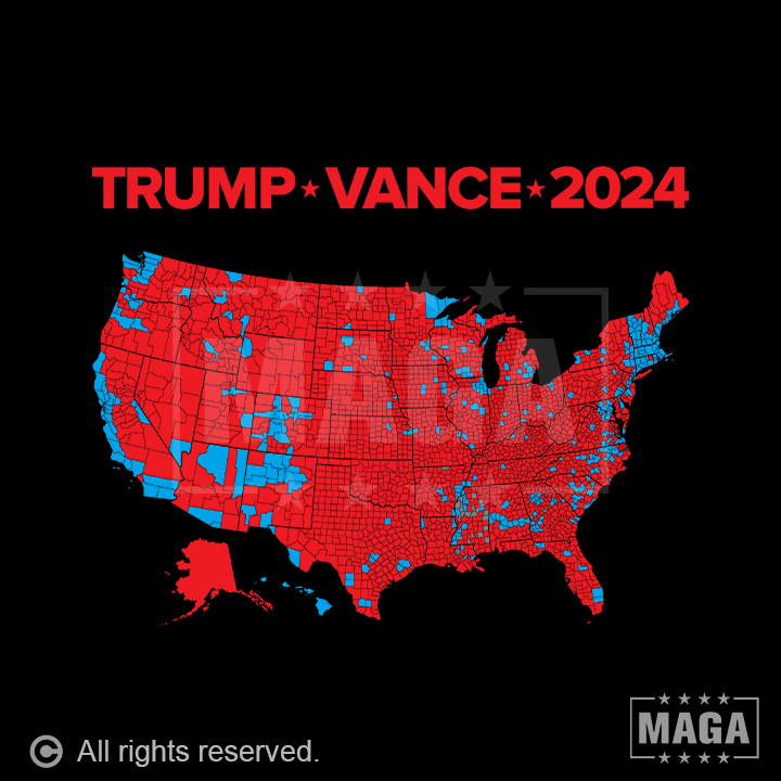 Trump Vance 2024 Electoral Map maga trump