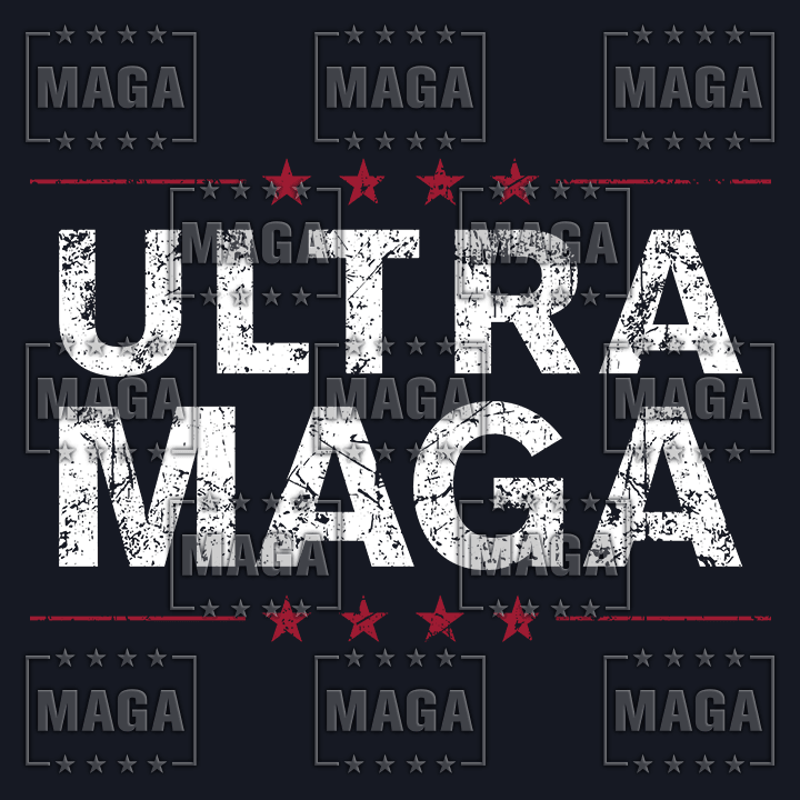 Ultra MAGA Ladies Hoodie - Navy Blue maga trump