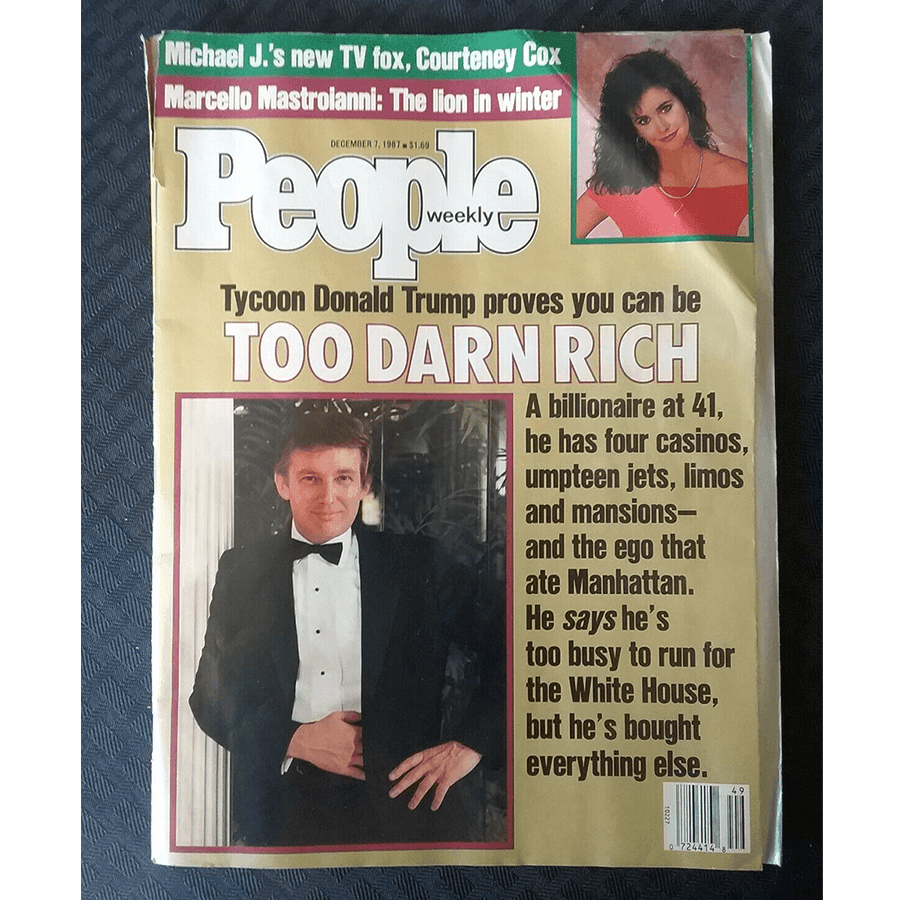 Vintage People Magazine December 1987 maga trump