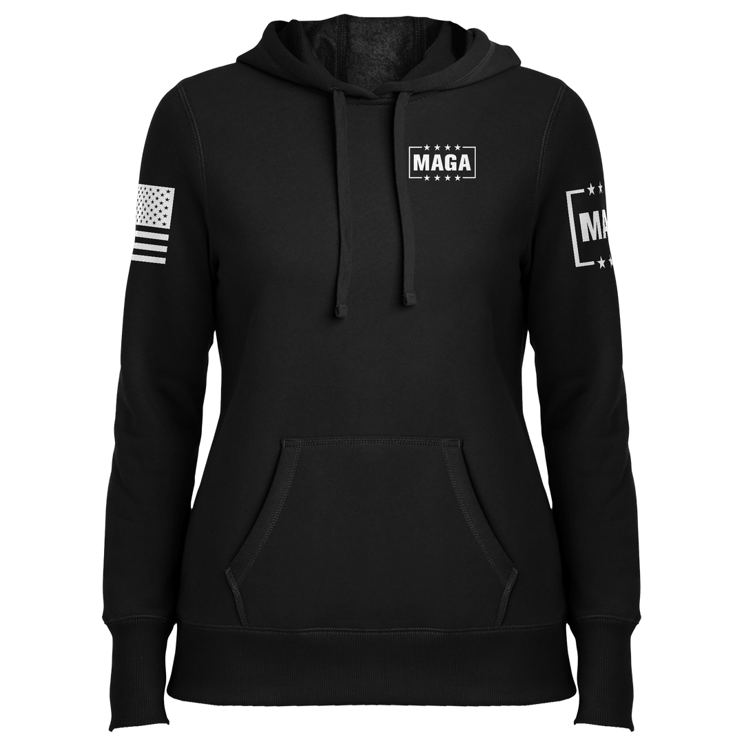 We are not Descended Skull Ladies Hoodie maga trump