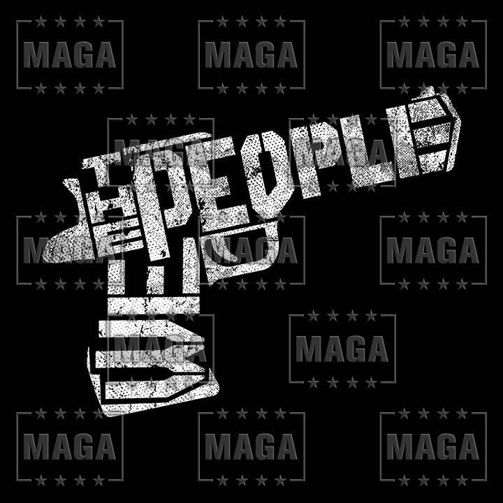 We The People Hand Gun Ladies Hoodie maga trump