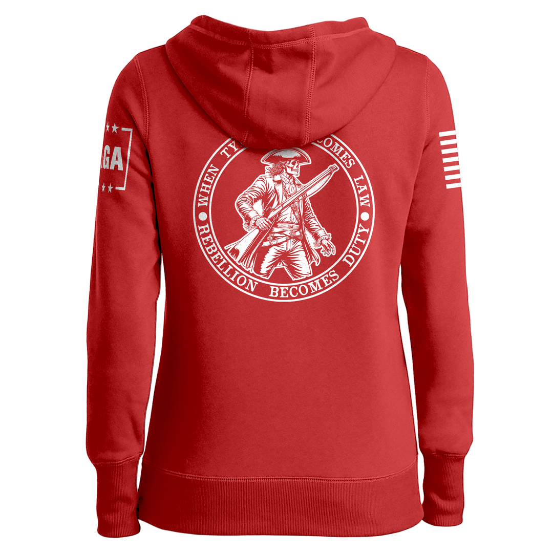 When Tyranny Become Law PatriotLadies Hoodie maga trump