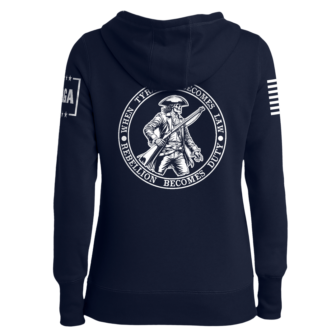 When Tyranny Become Law PatriotLadies Hoodie maga trump