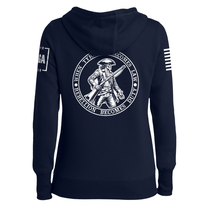 When Tyranny Become Law PatriotLadies Hoodie maga trump