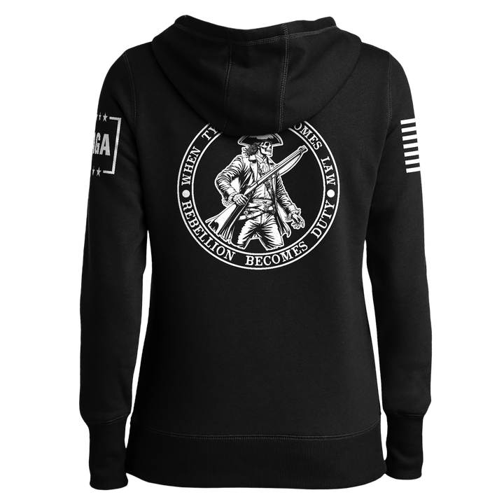 When Tyranny Become Law PatriotLadies Hoodie maga trump